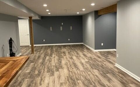 Open concept living and dining space created during a whole home remodel